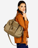 Torba biznesowa bowling retro bag skórzana - MARCO MAZZINI beżowa taupe