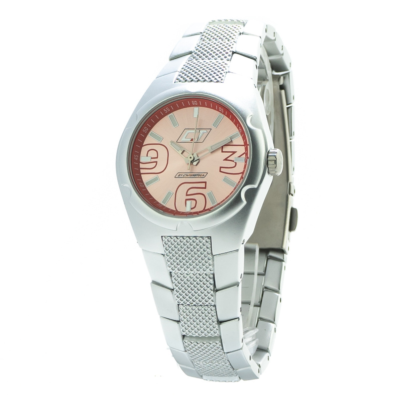 Zegarek CHRONOTECH CC7039L-07M. Kwarcowy, Kolor czerwony. Kobieta.