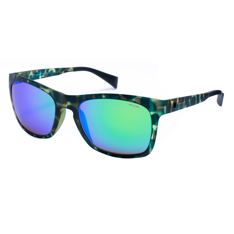 Okulary ITALIA INDEPENDENT 0112-035-000. Okulary przeciwsłoneczne, Kolor czarny zielony. Unisex.