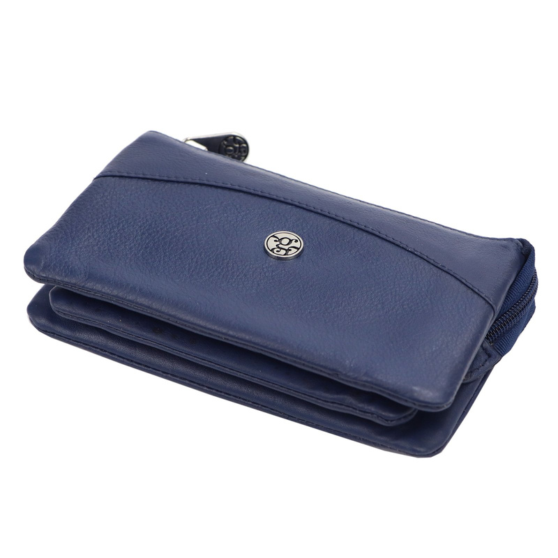 Gregorio damska portmonetka skóra naturalna duży portfel zasuwany