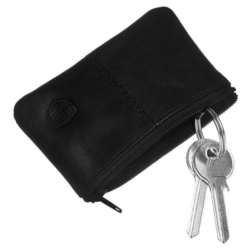 Skórzana, czarna torba męska na ramię zamykana suwakiem i klipsem magnetycznym - Peterson