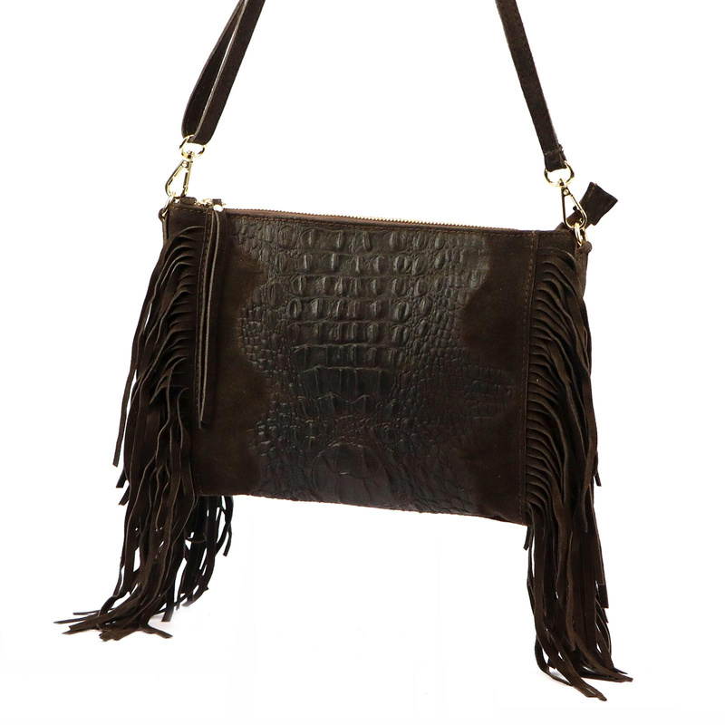 Damska torebka ze skóry naturalnej Luka 26-015 CROCO