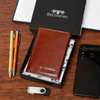 Etui na dokumenty karty brąz skórzane slim Beltimore G95