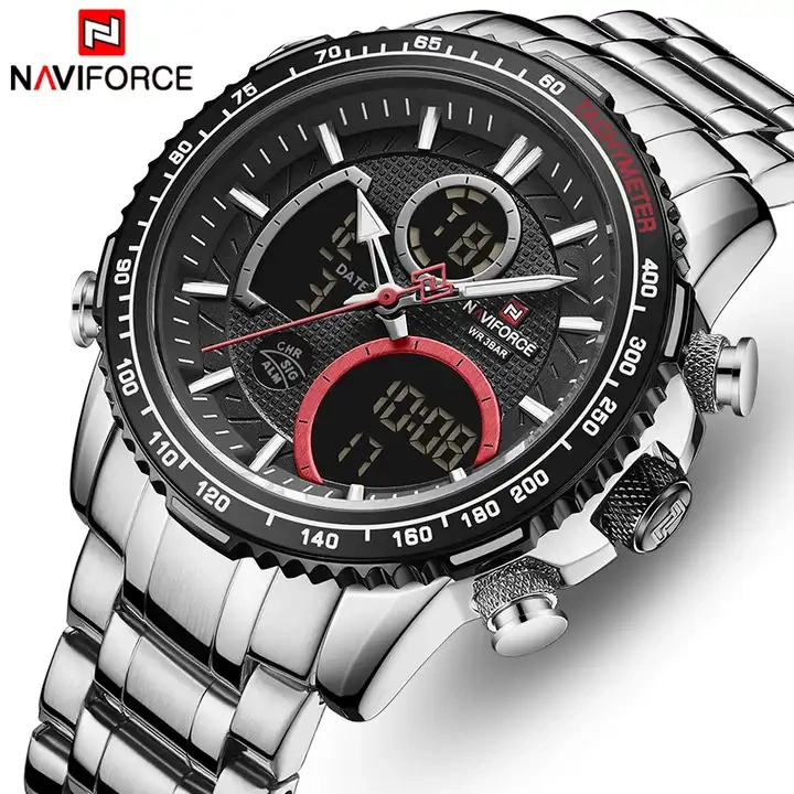 Stylowy Zegarek męski z okrągłą tarczą NAVIFORCE