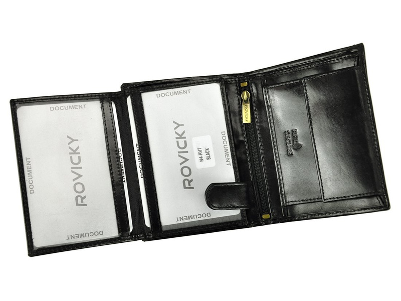Skórzany męski portfel Rovicky N4-RVT RFID