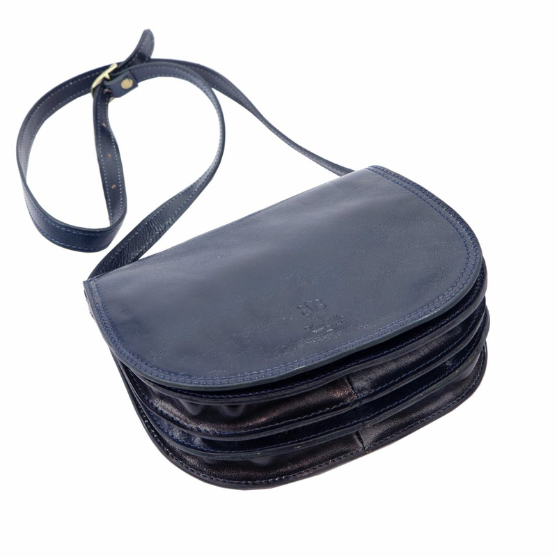 Florence Skórzana damska listonoszka przez ramię dwie komory kieszenie