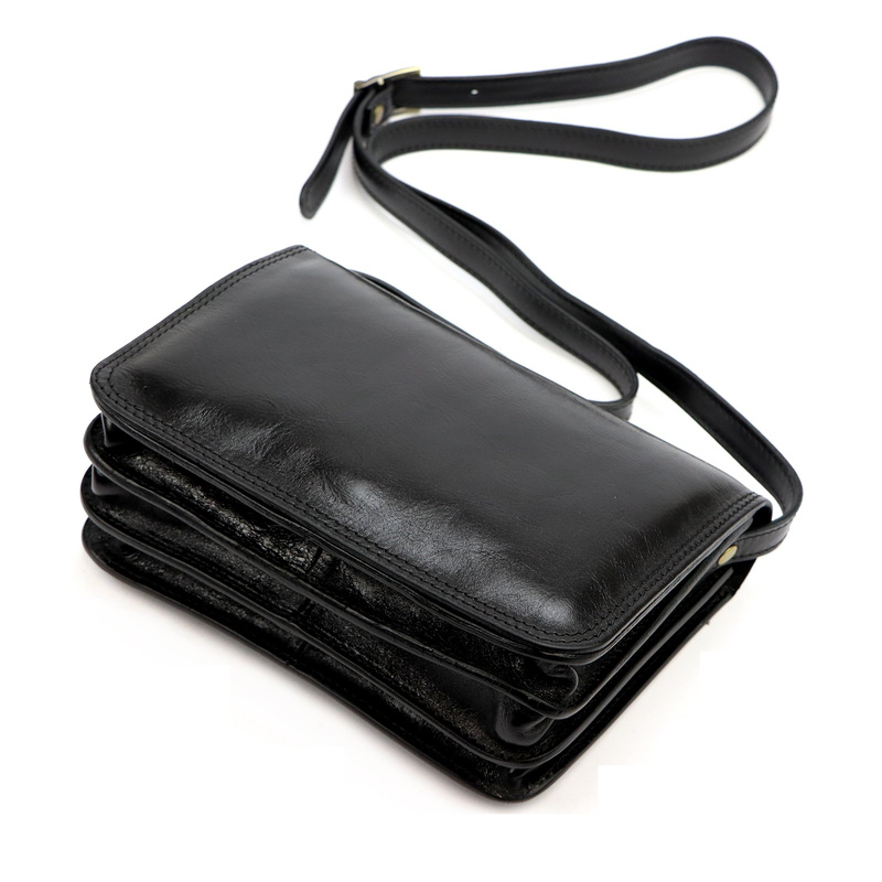 Florence damska listonoszka 3 komory torebka na ramię skóra naturalna