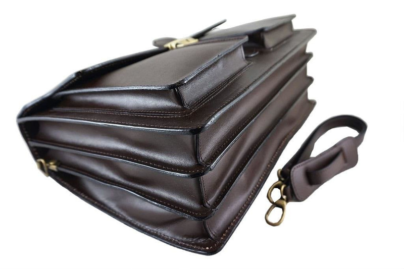 Aktówka męska skóra naturalna Barberinis - Brązowa