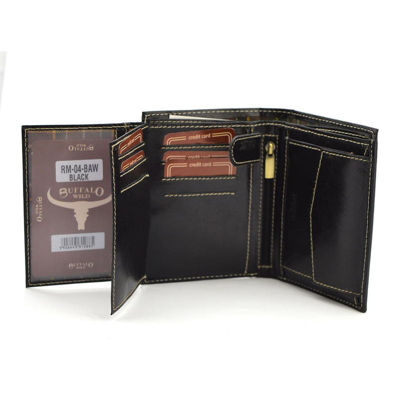 Wild męski rozbudowany portfel skóra naturalna pionowy duży