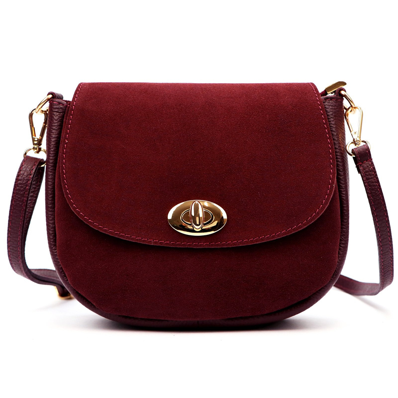 Luka damska listonoszka zamszowa skóra naturalna torebka przez ramię