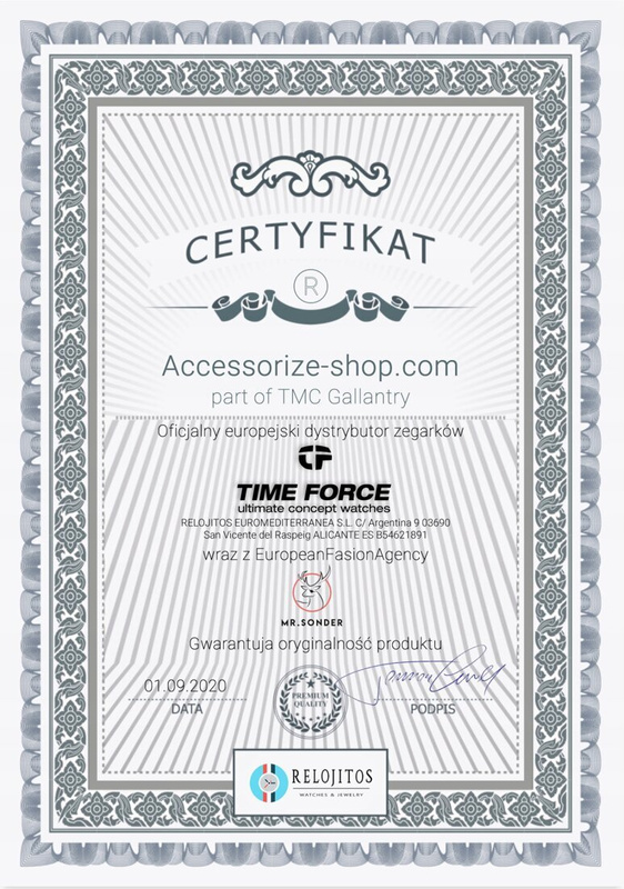 Zegarek TIME FORCE TF2341B-02. Kwarcowy, Kolor czarny. Unisex.