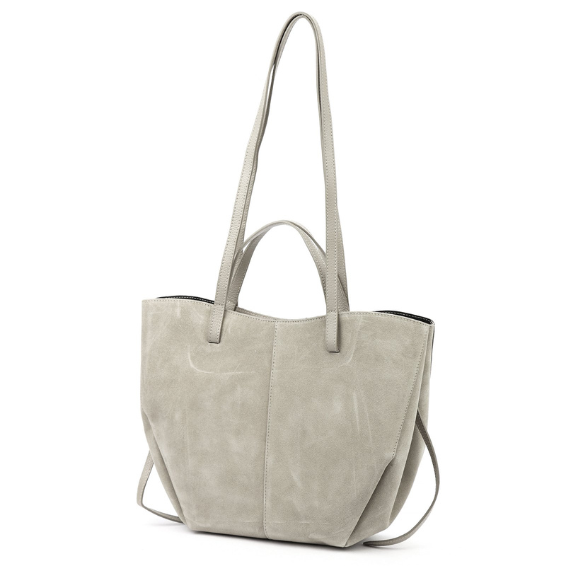 Stylowa Duża zamszowa damska shopperbag elegancka torebka na ramię Luka