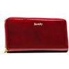 Czerwony portfel-piórnik damski z lakierowanej skóry naturalnej wyposażony w system RFID - Rovicky