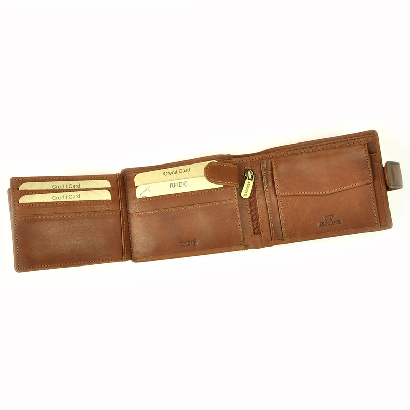 EL FORREST męski portfel skóra naturalna rozbudowany ochrona RFID