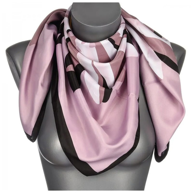 Chusta damska apaszka pod szyję lekka elegancka oryginalna różowa MDB-37