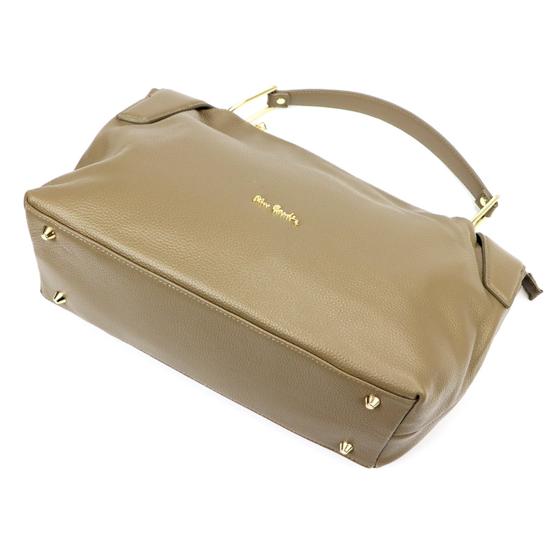 Duża Skórzana damska shopperbag torebka na ramię z uchwytem Pierre Cardin