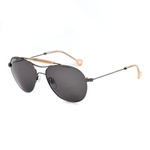 Okulary HALLY&SON DEUS DH501S01. Okulary przeciwsłoneczne, Kolor GUN METAL. Unisex.