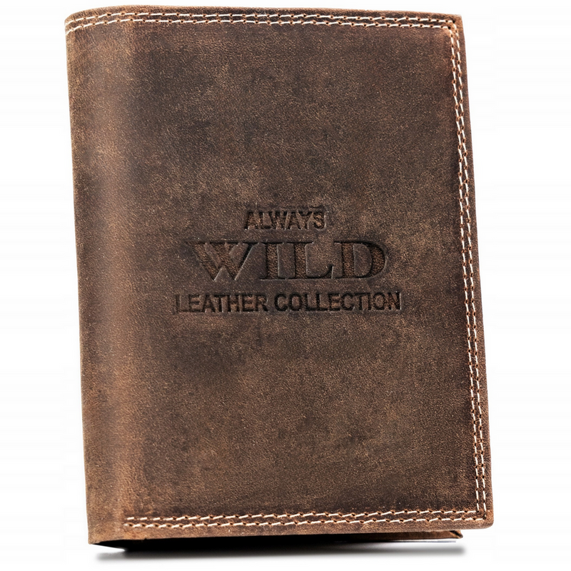 Skórzany męski portfel Wild N4-CHM-NL RFID
