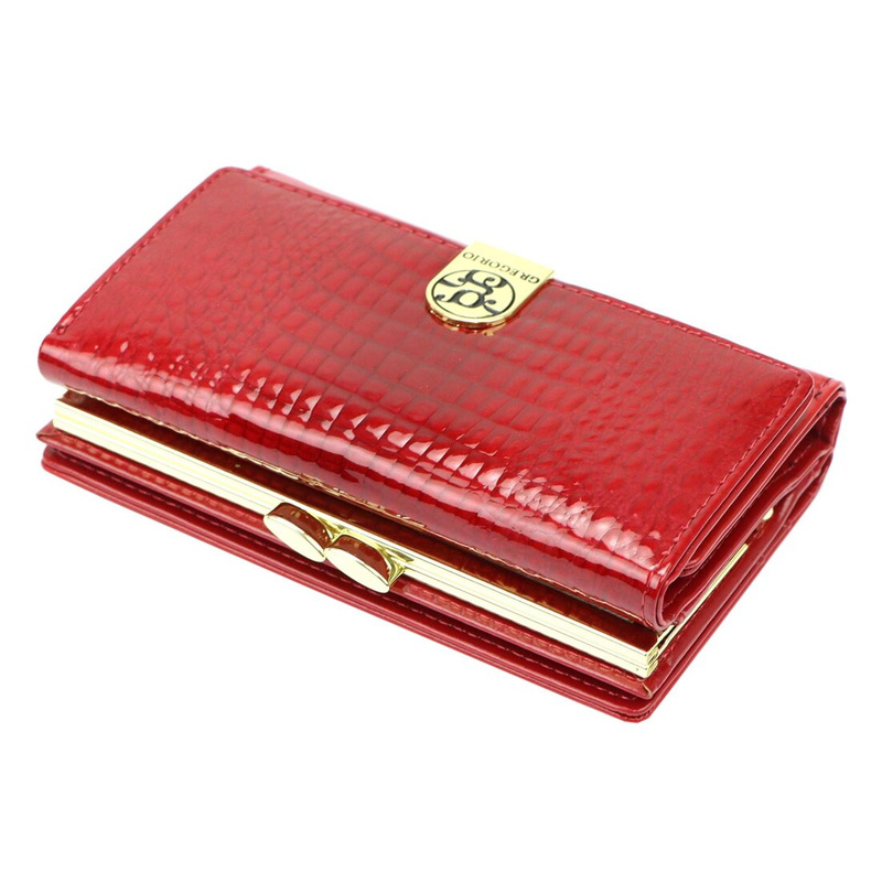 skóra naturalna + Damski portfel ze skóry ekologicznej Gregorio GL-108