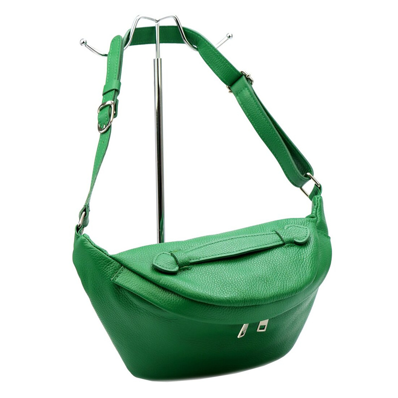 Skórzana damska nerka saszetka z paskiem LUKA