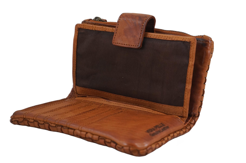 Ekskluzywny portfel z miękkiej skóry - Brązowy