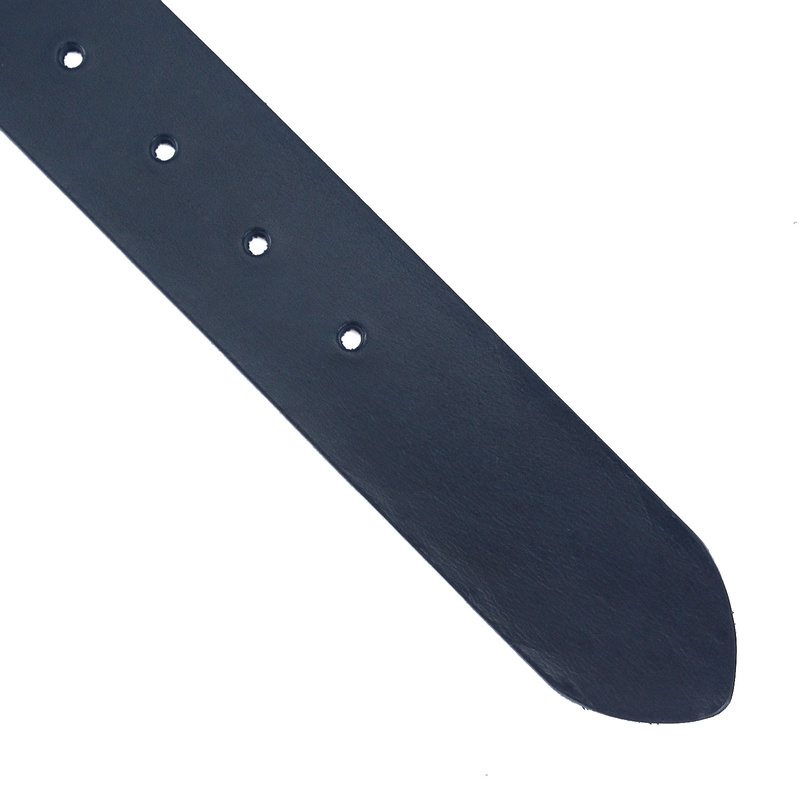 Renato Balestra męski pasek do spodni skórzany klasyczna srebrna klamra