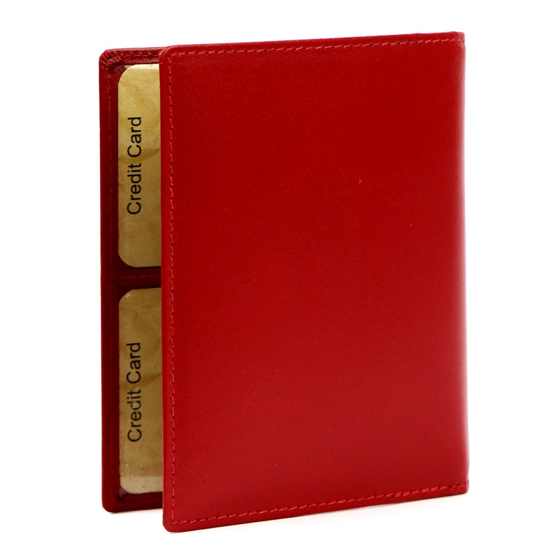 Pionowe składane Skórzane etui na karty dokumenty EL FORREST RFID