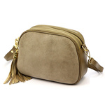 Vera Pelle listonoszka damska skóra naturalna zamsz trzykomorowa kieszenie