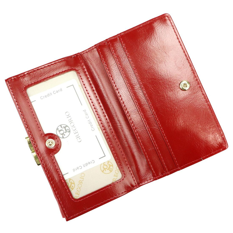 skóra naturalna + Damski portfel ze skóry ekologicznej Gregorio GL-108