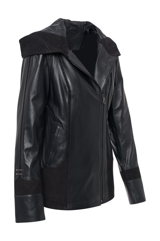 Bukowski Kurtka skórzana damska zapinana na zamek ramoneska