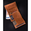 Zestaw prezentowy: brązowy, skórzany portfel męski i pasek z klasyczną klamrą - Peterson