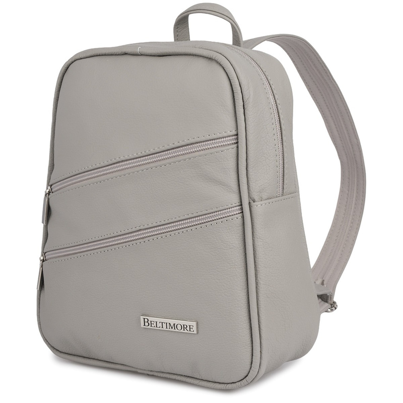 Plecak torebka damska Skórzana Beltimore jasno szary022