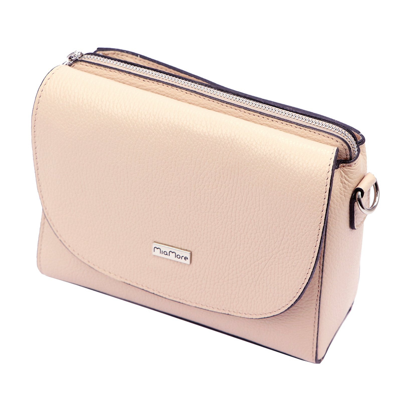 MiaMore skórzana damska listonoszka torebka przez ramię dwukomorowa stylowa