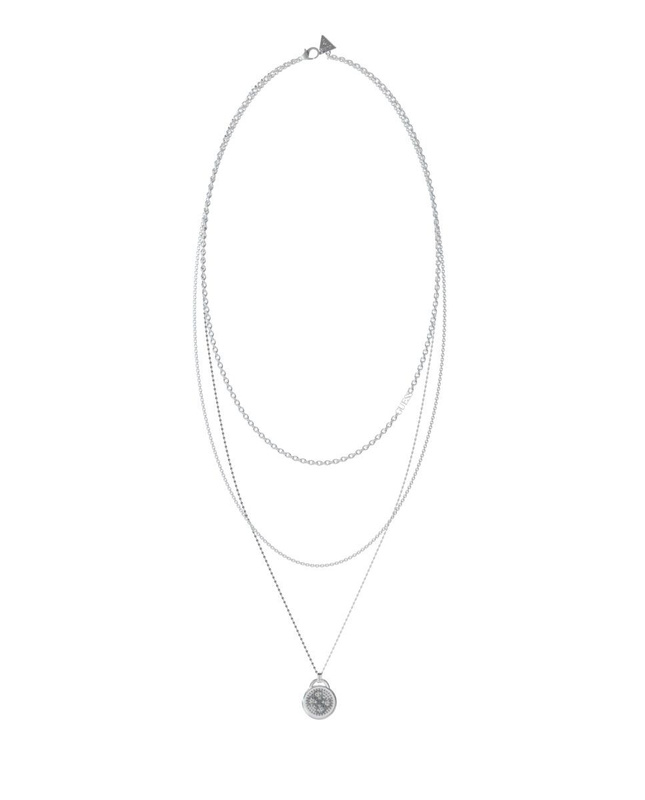 Biżuteria GUESS JUBN03127JWRH. Naszyjnik, Kolor szary. Kobieta.