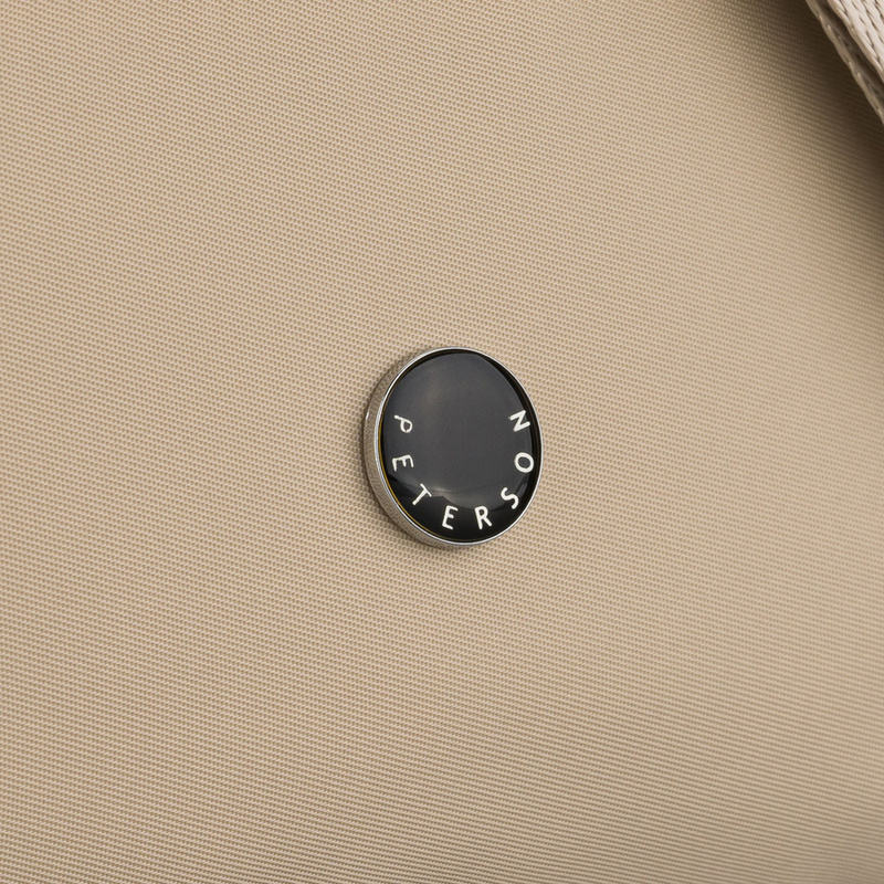 Torebka damska z poliestru w jasnobeżowym kolorze zamykana suwakiem - Peterson