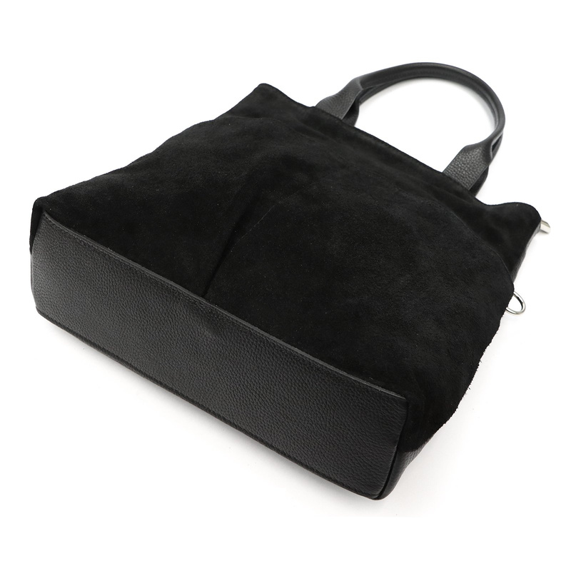 Vera Pelle damska torebka na ramię skórzana shopperbag z kieszeniami duża