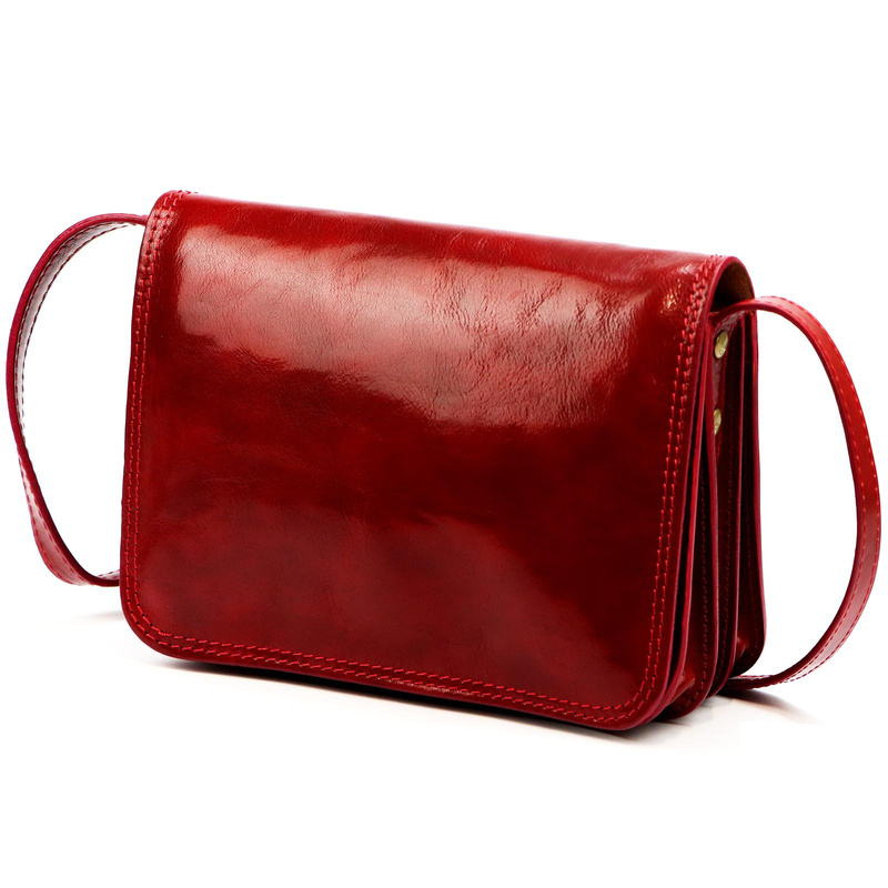 Florence damska listonoszka 3 komory torebka na ramię skóra naturalna