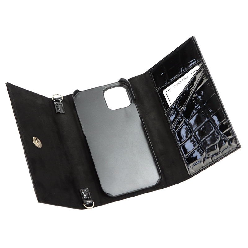 MiaMore etui na telefon skóra naturalna z klapką case IPHONE 12 PRO