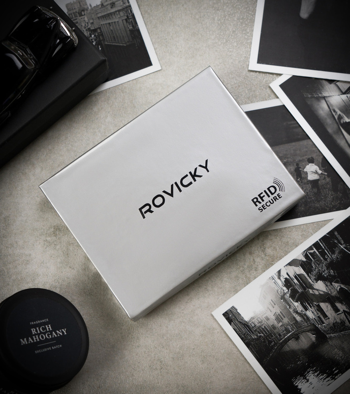 Skórzany męski portfel Rovicky N992-VT-R8 RFID