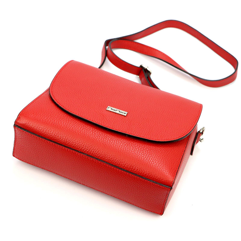 MiaMore skórzana damska listonoszka torebka przez ramię dwukomorowa stylowa