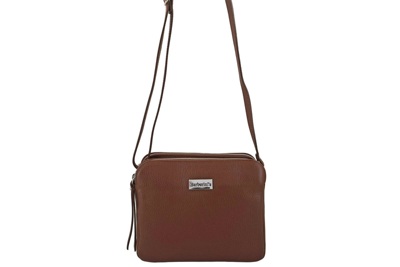 Torebka skórzana damska włoska - Brązowa