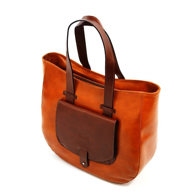 Torebka skórzana na ramię duża damska shopperbag