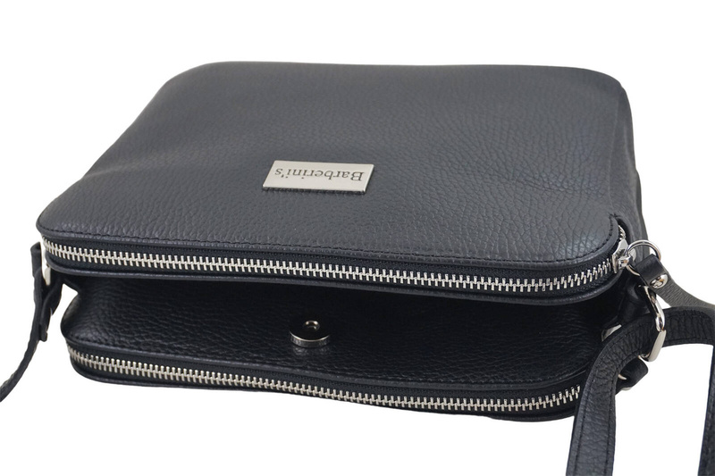 Torebka skórzana damska włoska - Czarna