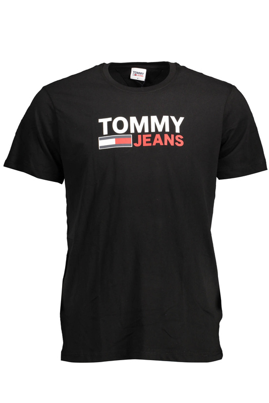 TOMMY HILFIGER T-SHIRT MĘSKI Z KRÓTKIM RĘKAWEM CZARNY