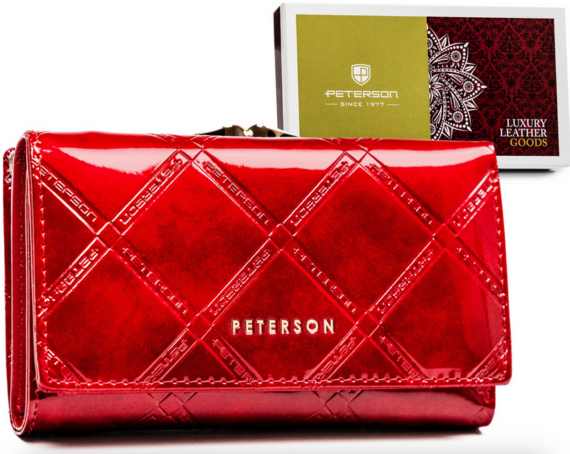 Skórzany damski portfel Peterson PTN 55020-PLT