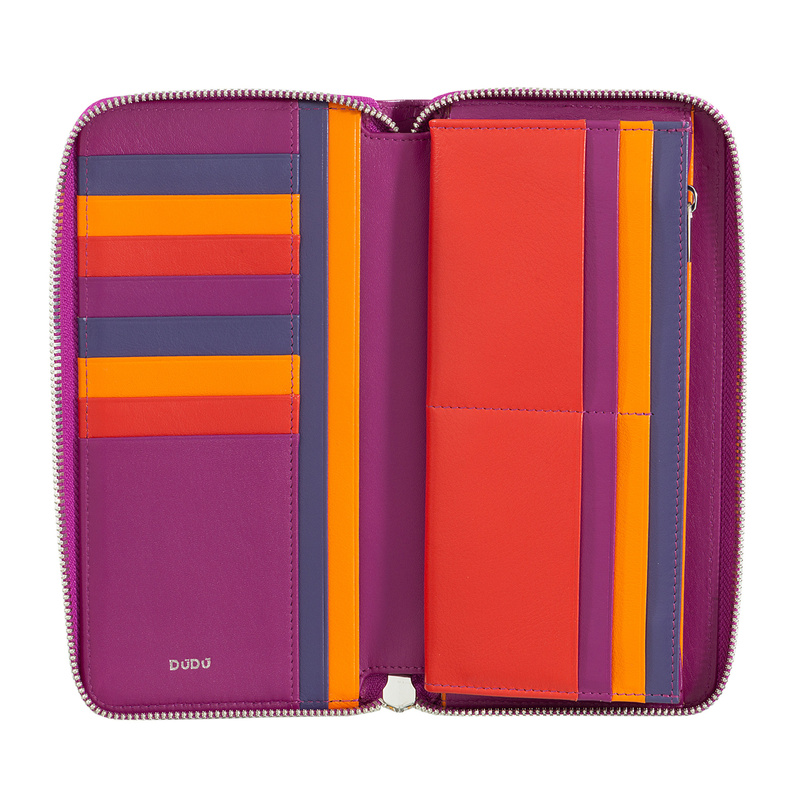 DuDu duża damska portmonetka skóra naturalna portfel podłużny klasyczny