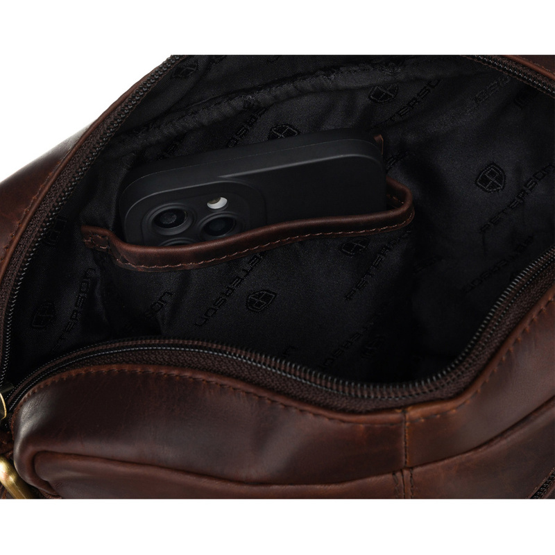 Torba damska listonoszka crossbody ze skóry naturalnej - Peterson