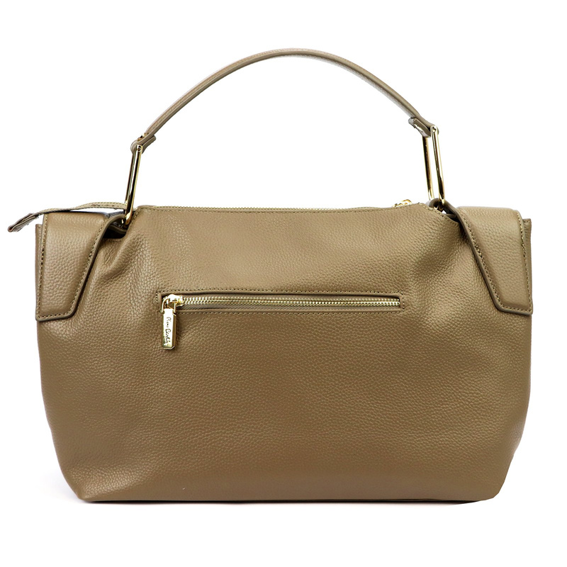Duża Skórzana damska shopperbag torebka na ramię z uchwytem Pierre Cardin