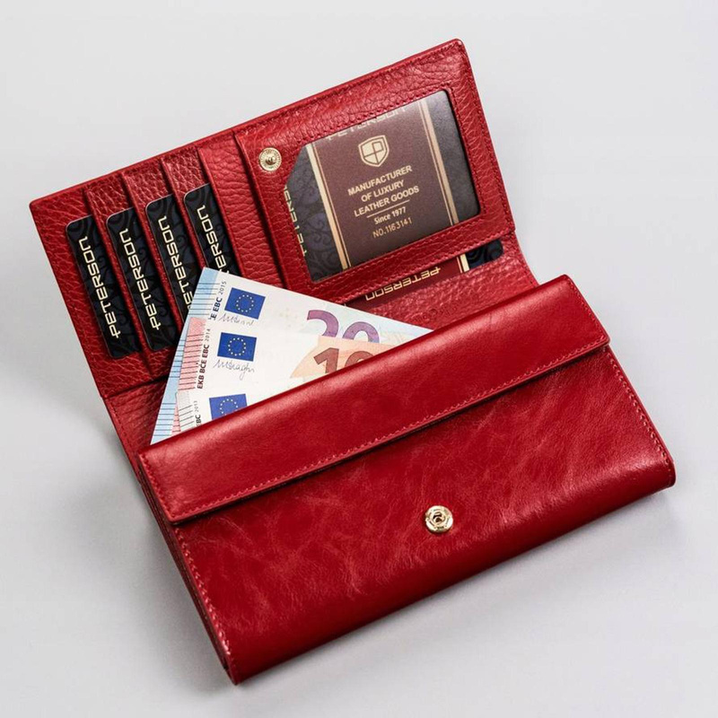 Skórzany damski portfel Peterson PTN PL-411 MULTI