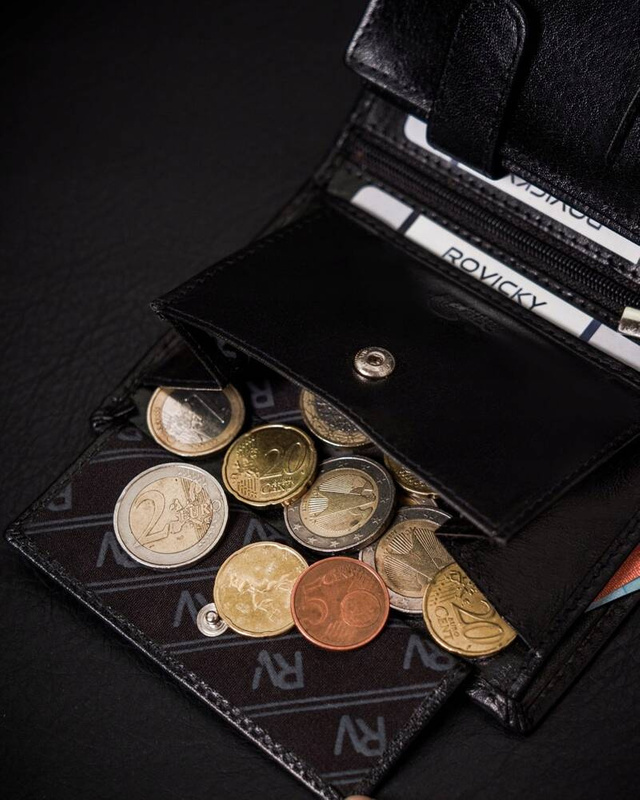 Rozbudowany portfel męski z systemem RFID Rovicky